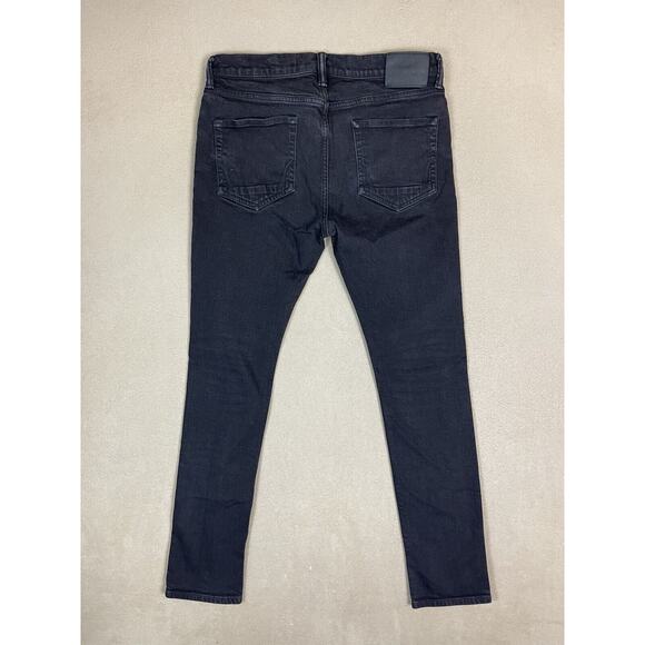 Allsaints Jeans Mens 32 Black Crow‎ Cigarette Skinny Stretch Designer Slim Fit - Picture 13 of 14